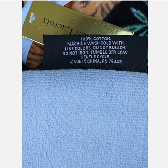 Christian Lacroix Safari Tiger Cotton Velour One Bath & Two Hand Towels Set 3pc - Picture 4 of 4